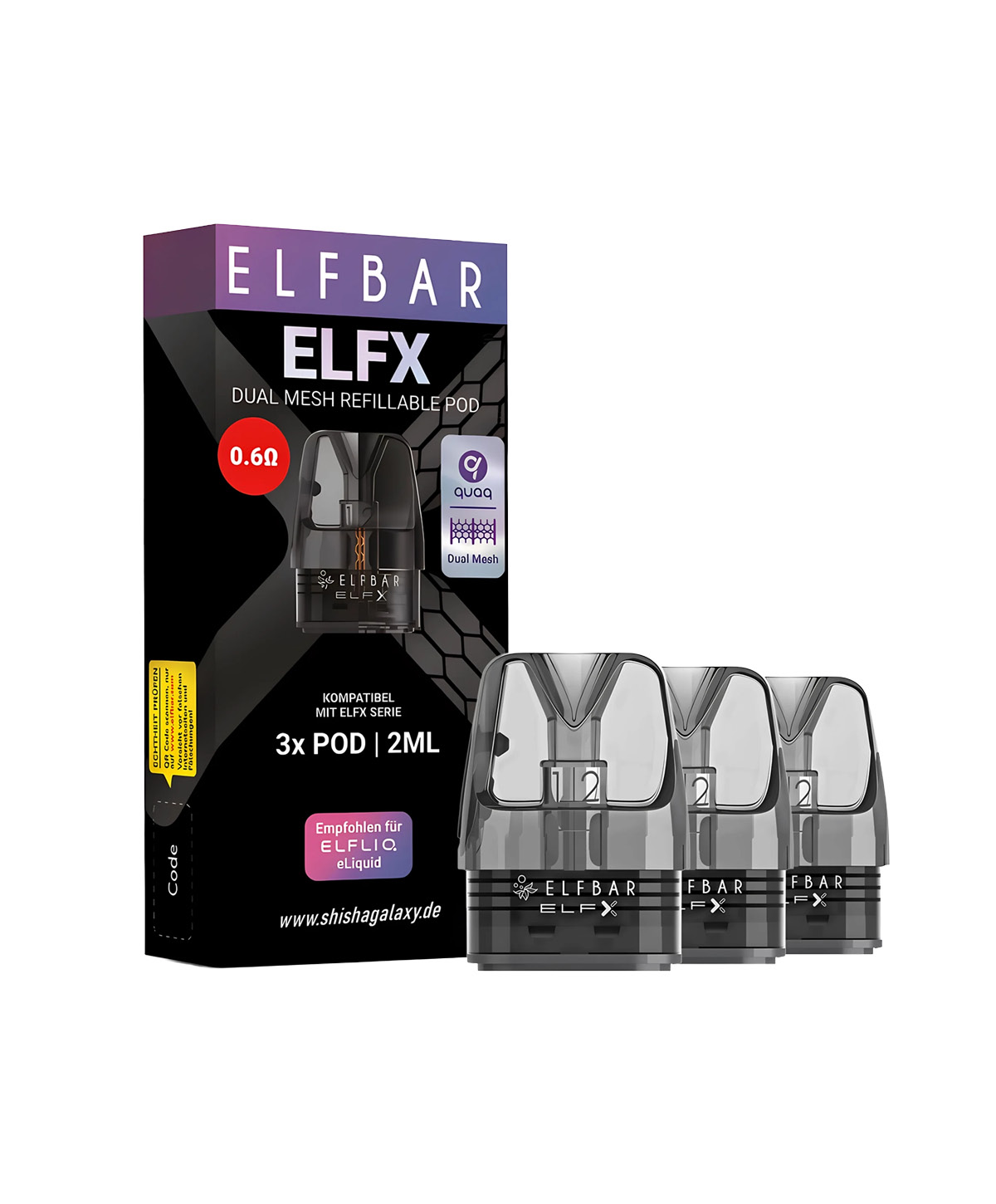 ElfX Empty Pod - 0.8 Ohm 3-pack