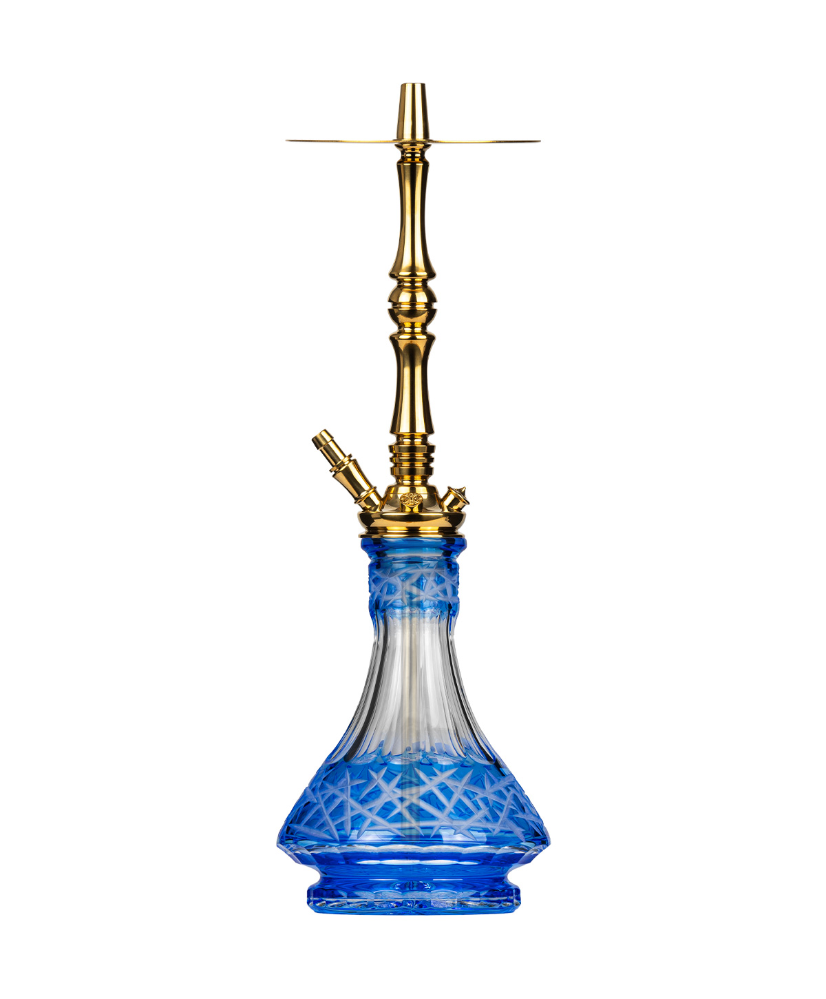 Moze Tradi L - Gold - Caesar Crystal Blue Shisha Moze Tradi L - Gold - Caesar Crystal Blue Shisha