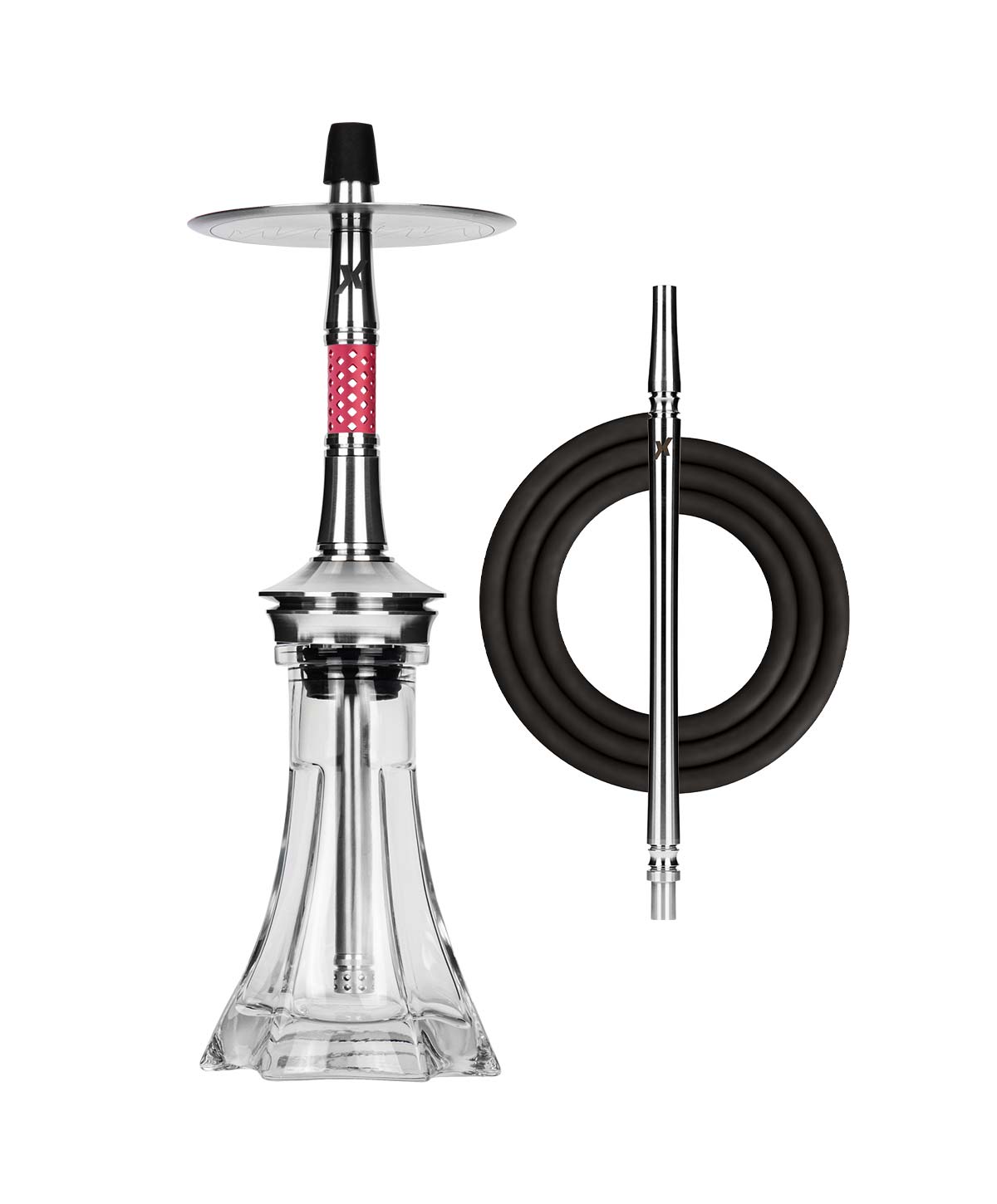 KVZE Grid Mini Steel - Crimson Shisha