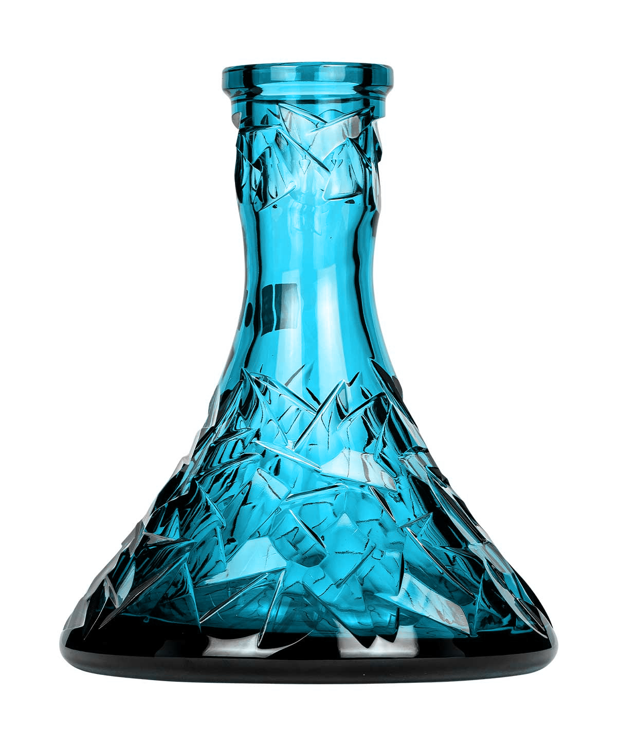 Caesar Crystal Large Cone - Floe - Turquoise Hookah Glass