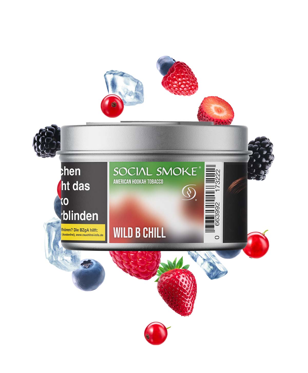 Social Smoke Wild B Chill 200g Hookah Tobacco