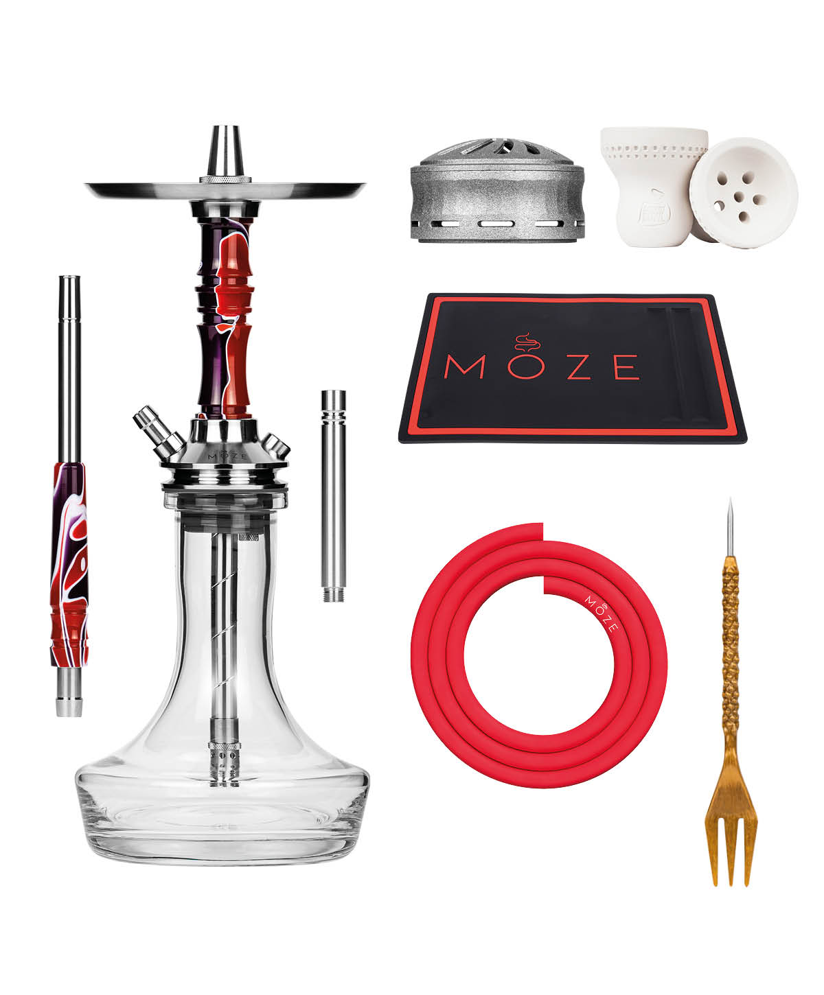 Moze Breeze Pro - Candy Red/Purple - Spring Sale Bundle