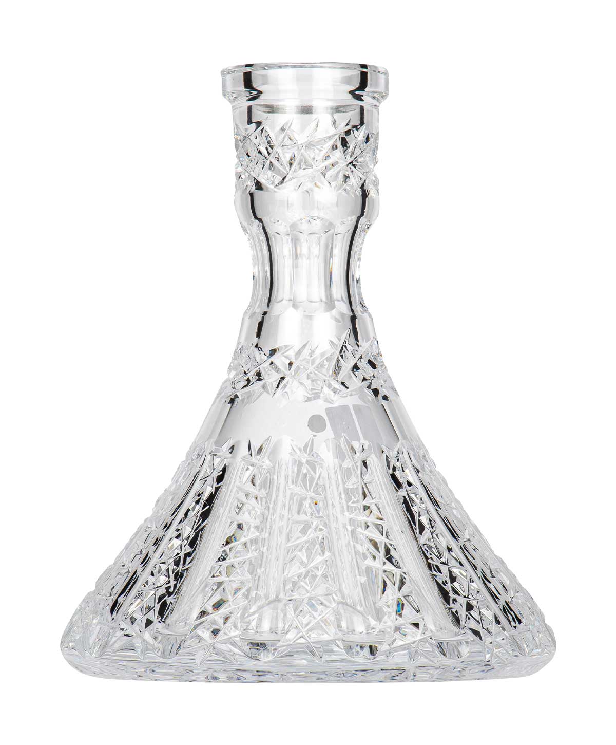 Caesar Crystal Cone - Vertical - Clear Shisha Bowl