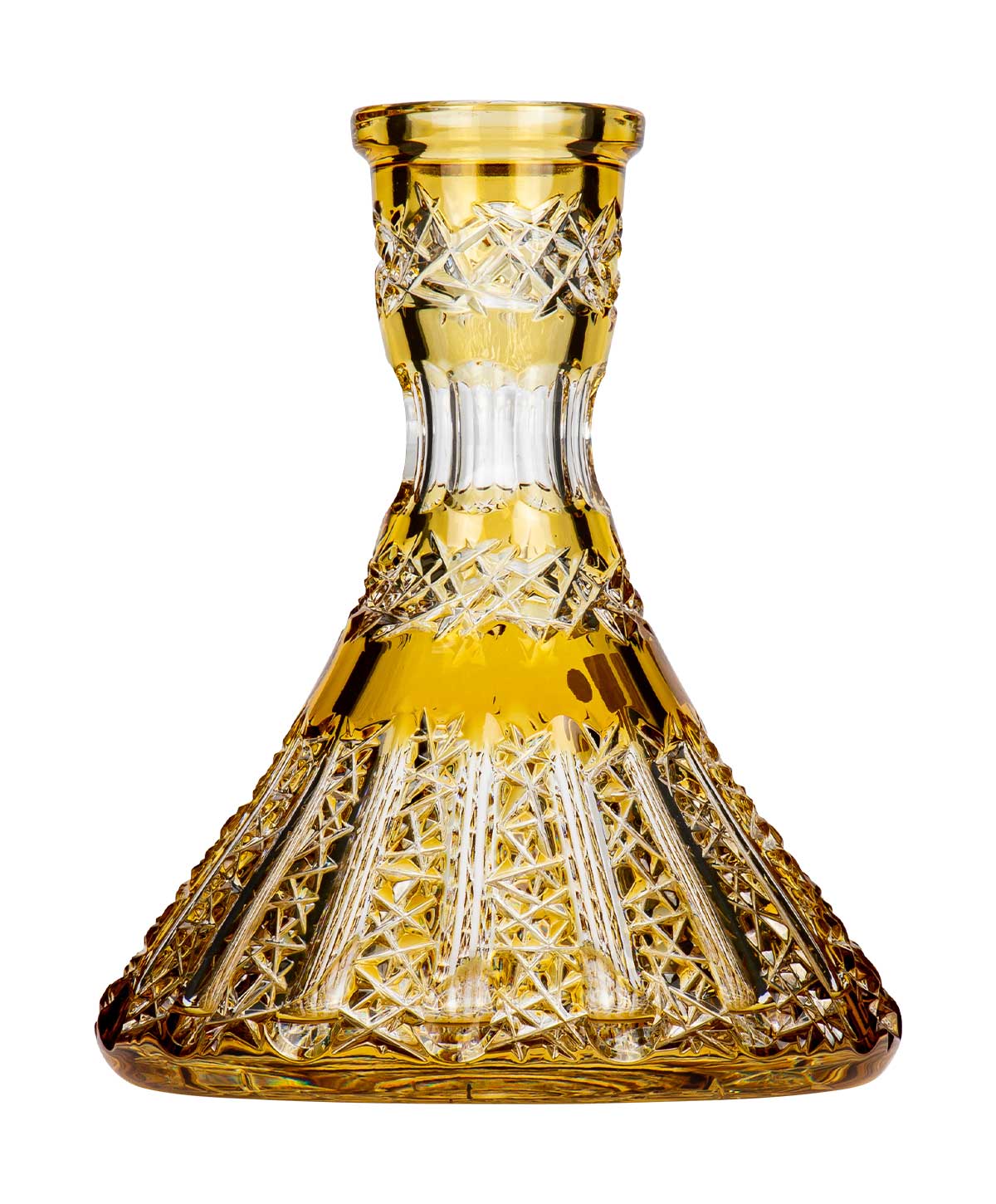 Caesar Crystal Cone - Vertical - Yellow Shisha Bowl