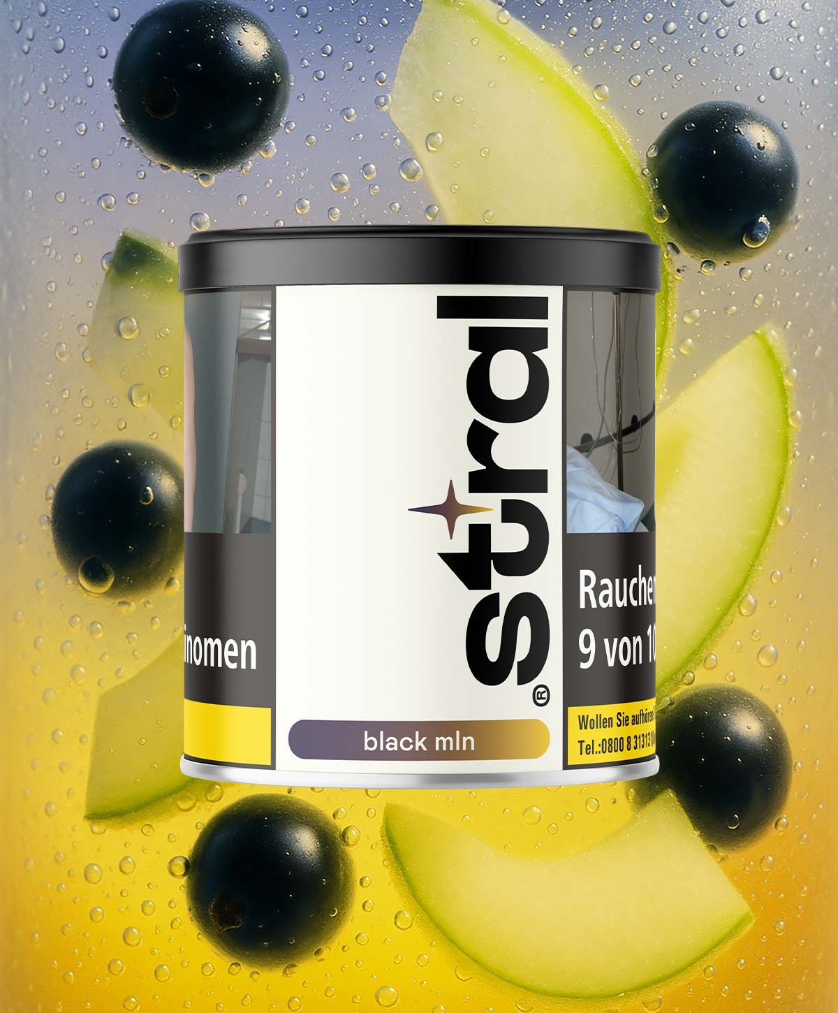 stral black mln 200g Shisha Tabak