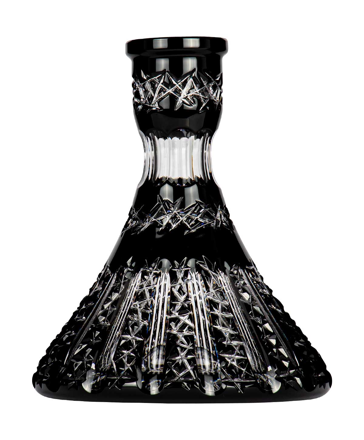 Caesar Crystal Cone - Vertical - Black Shisha Bowl