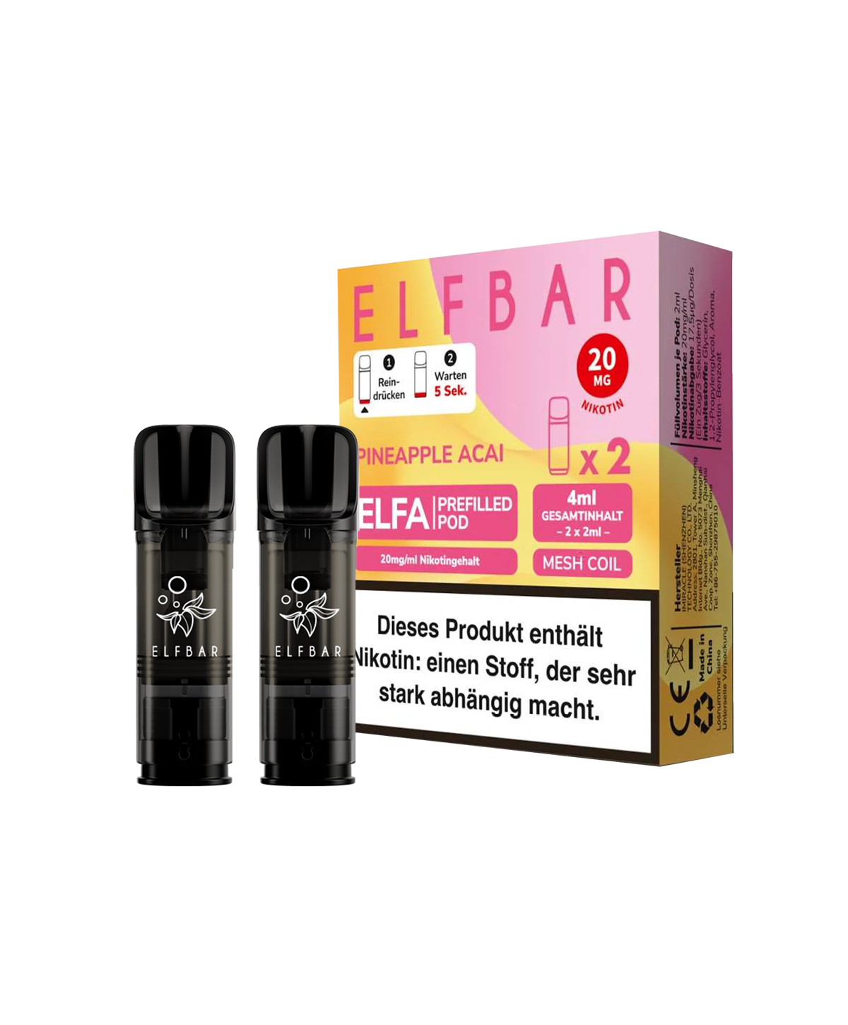 Elfa Pod - Pineapple Acai 2er Pack Elfa Pod - Pineapple Acai 2er Pack