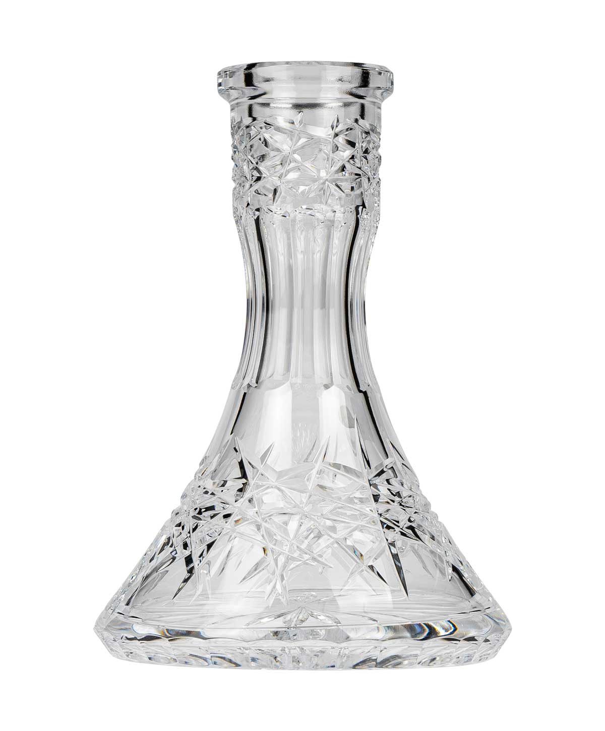 Caesar Crystal Small Vortex - Deep Cut - Clear Hookah Glass Variation: Clear