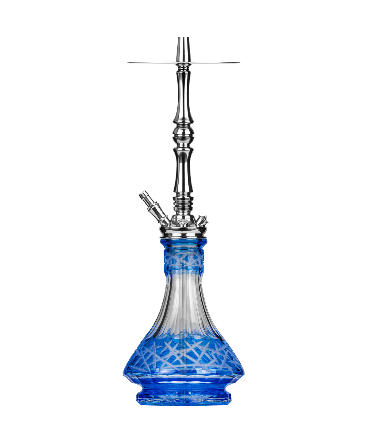 Moze Tradi L - Silver - Caesar Crystal Blue Hookah