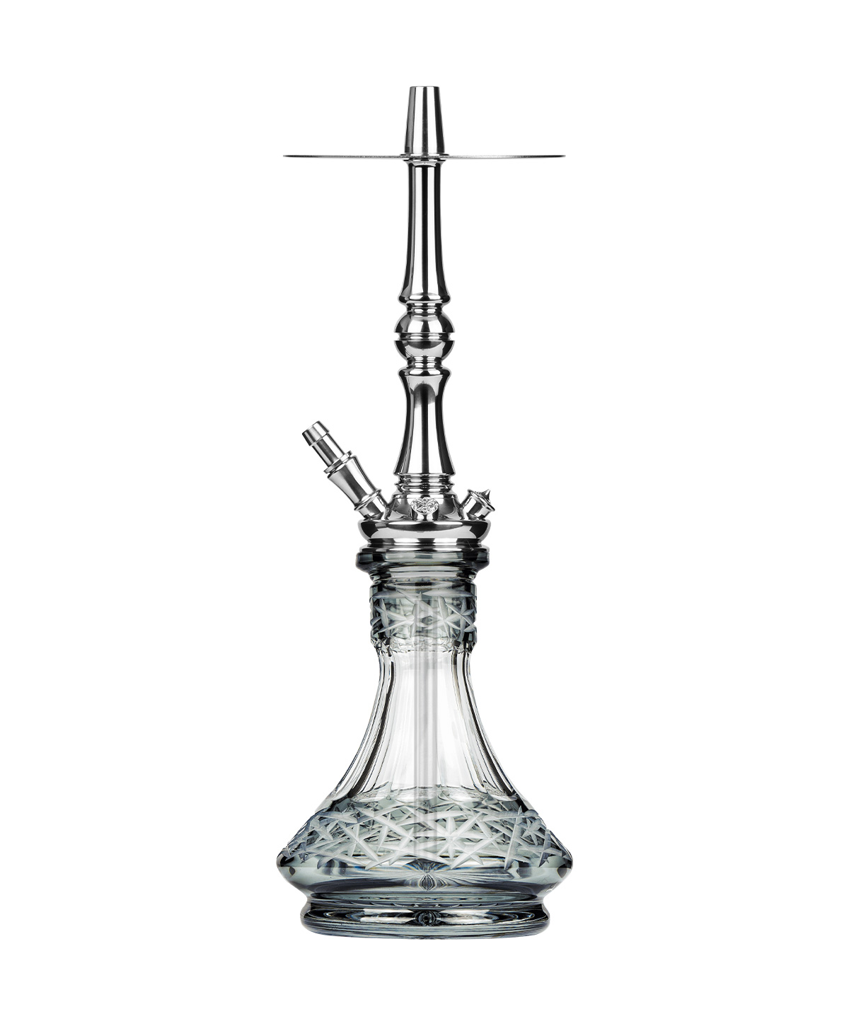 Moze Tradi M - Silver - Caesar Crystal Grey Hookah Moze Tradi M - Silver - Caesar Crystal Grey Hookah
