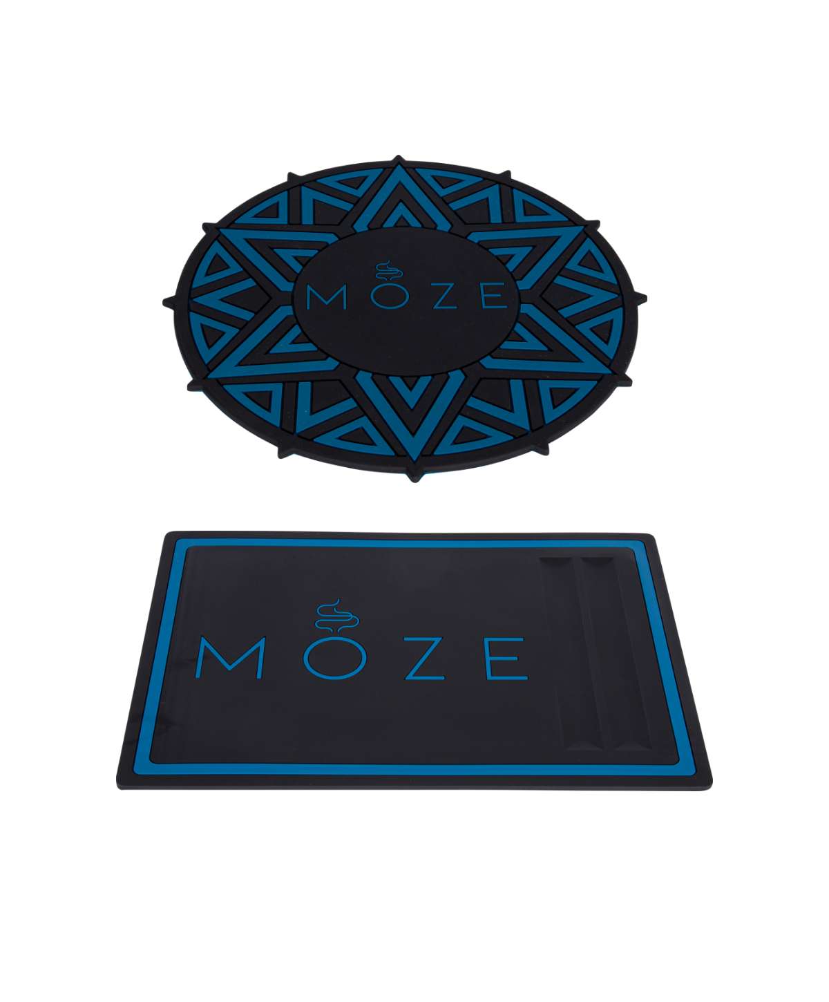 Moze Bowluntersetzer + Kopfbaumatte Blue Bundle