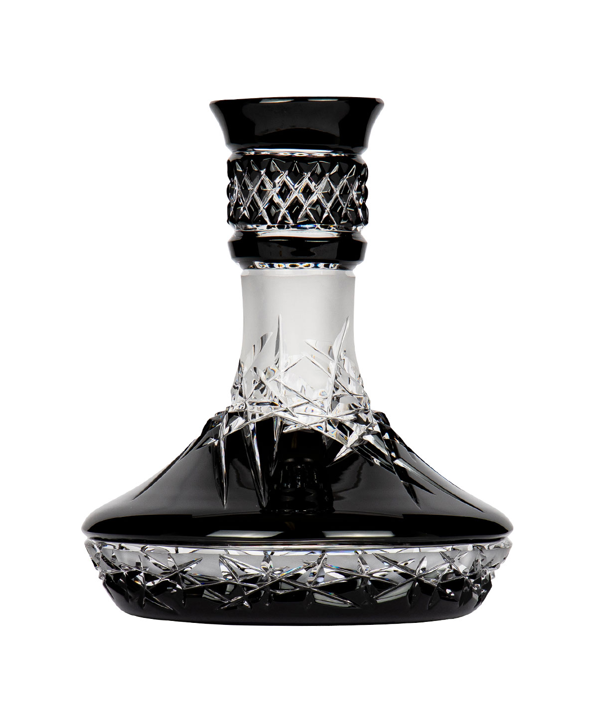 Moze Exclusive Glass Arc - Hoarfrost Up - Black Shisha Bowl