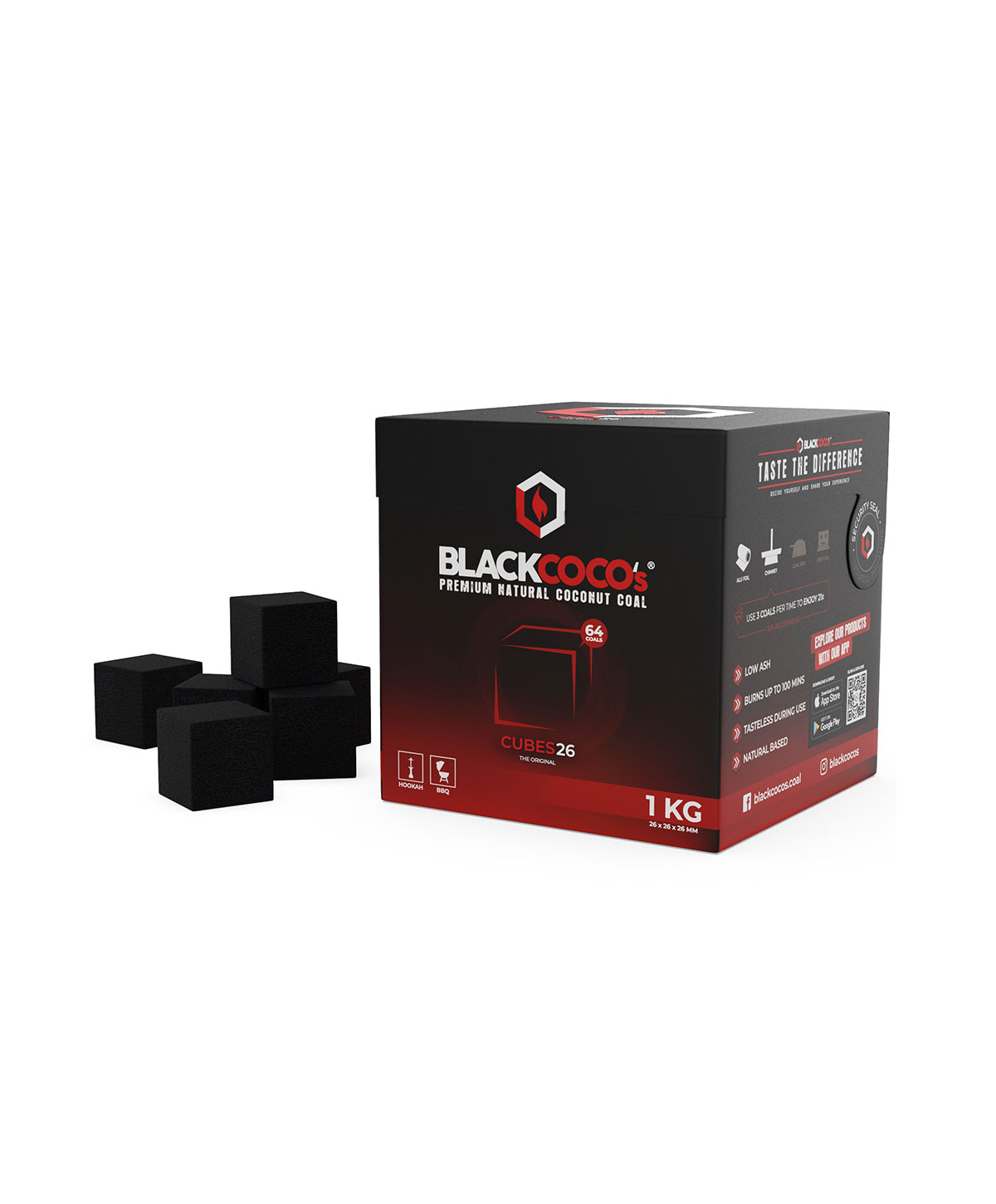 BlackCocos Shisha Kohle 26er 1kg BlackCocos Shisha Kohle 26er 1kg