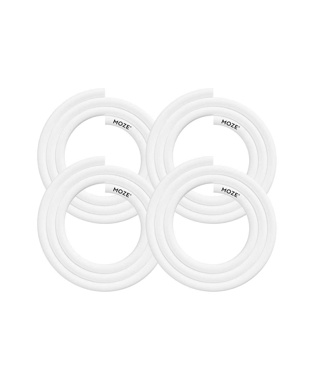 Moze Silicone Hose White 4er Set Shisha hose