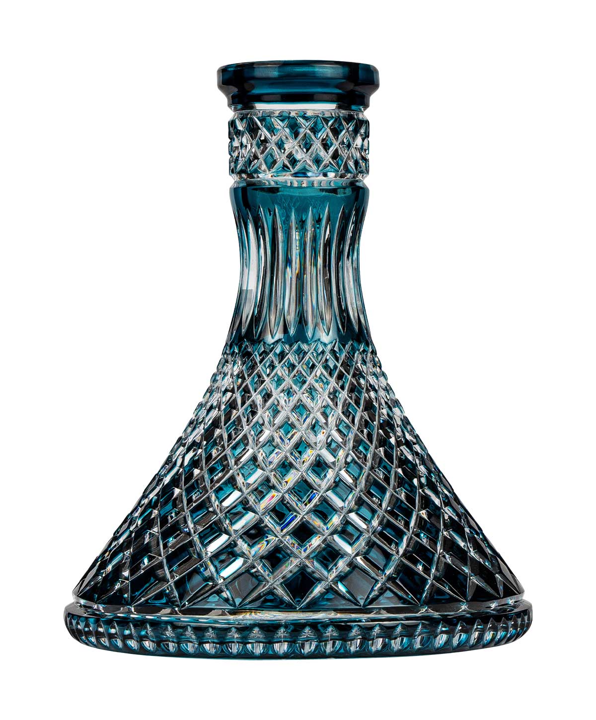 Caesar Crystal Cone - Crown Cut - Blue Shisha Bowl