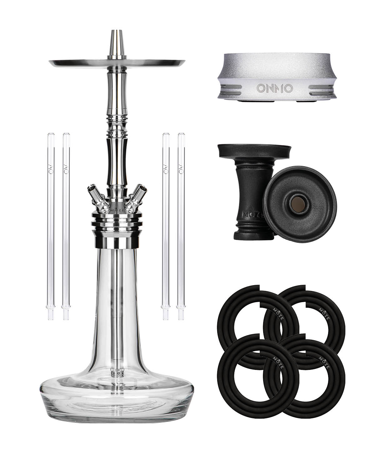 Moze Varity Squad Silver - Clear - Silver Steel Bundle Shisha