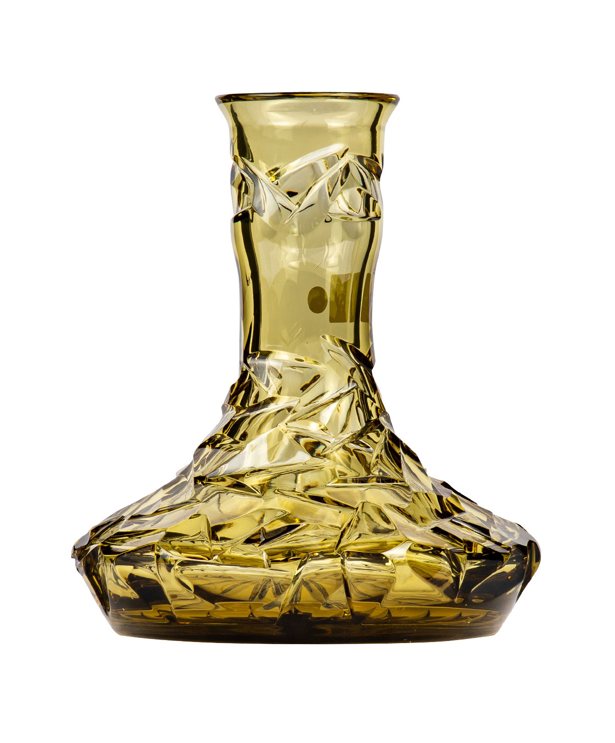 Caesar Crystal Small Arc - Floe - Yellow Hookah Glass Caesar Crystal Small Arc - Floe - Yellow Hookah Glass