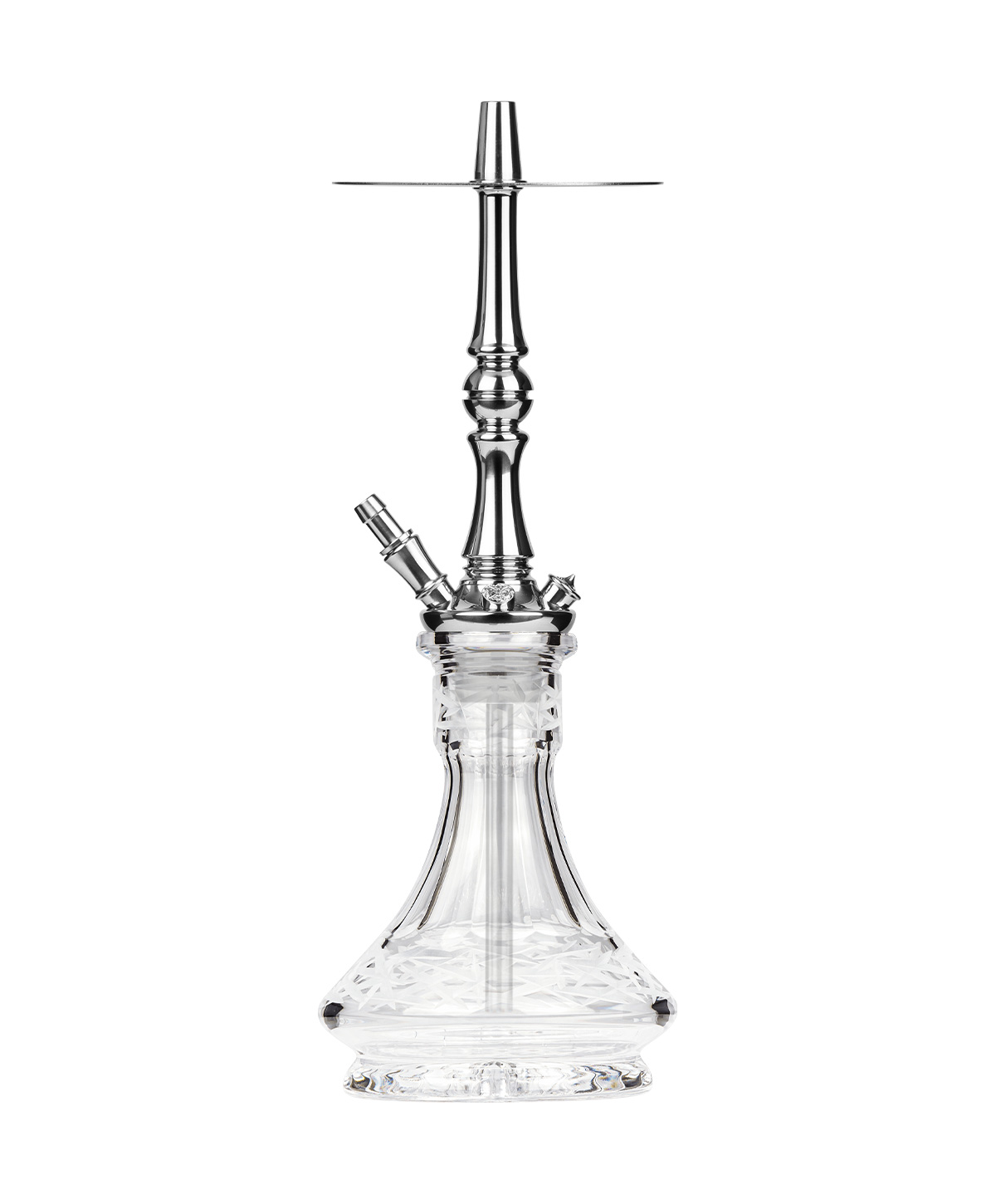 Moze Tradi M - Silver - Caesar Crystal Clear Hookah Moze Tradi M - Silver - Caesar Crystal Clear Hookah