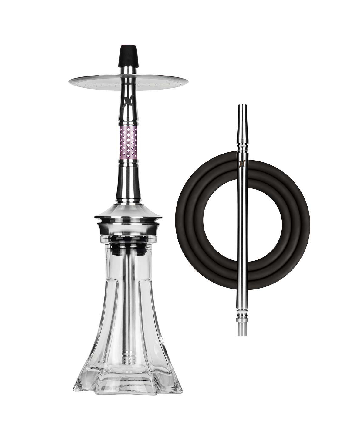 KVZE Grid Mini Steel - Lavender Hookah