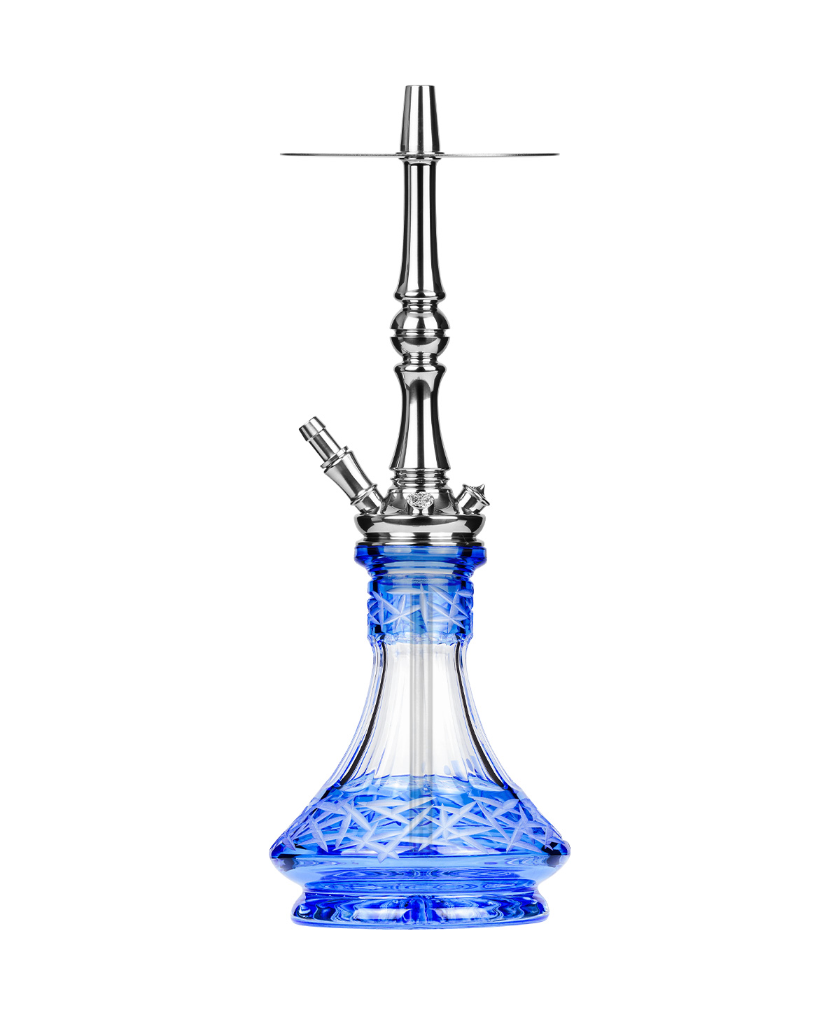 Moze Tradi M - Silver - Caesar Crystal Blue Hookah