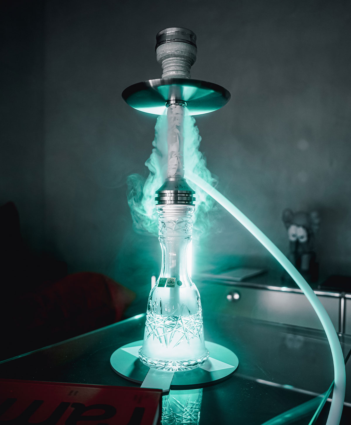 Moze Varity Lounge Silver - Stem Set - Wavy Pink Hookah Moze Varity Lounge Silver - Stem Set - Wavy Pink Hookah