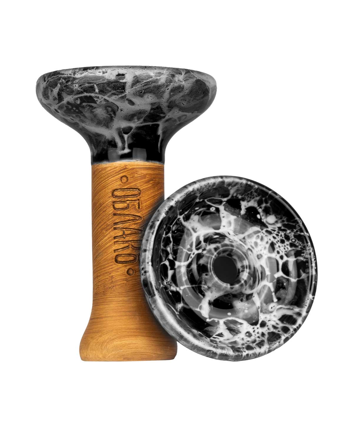Oblako Phunnel M - Glazed Marble Black Shisha Kopf