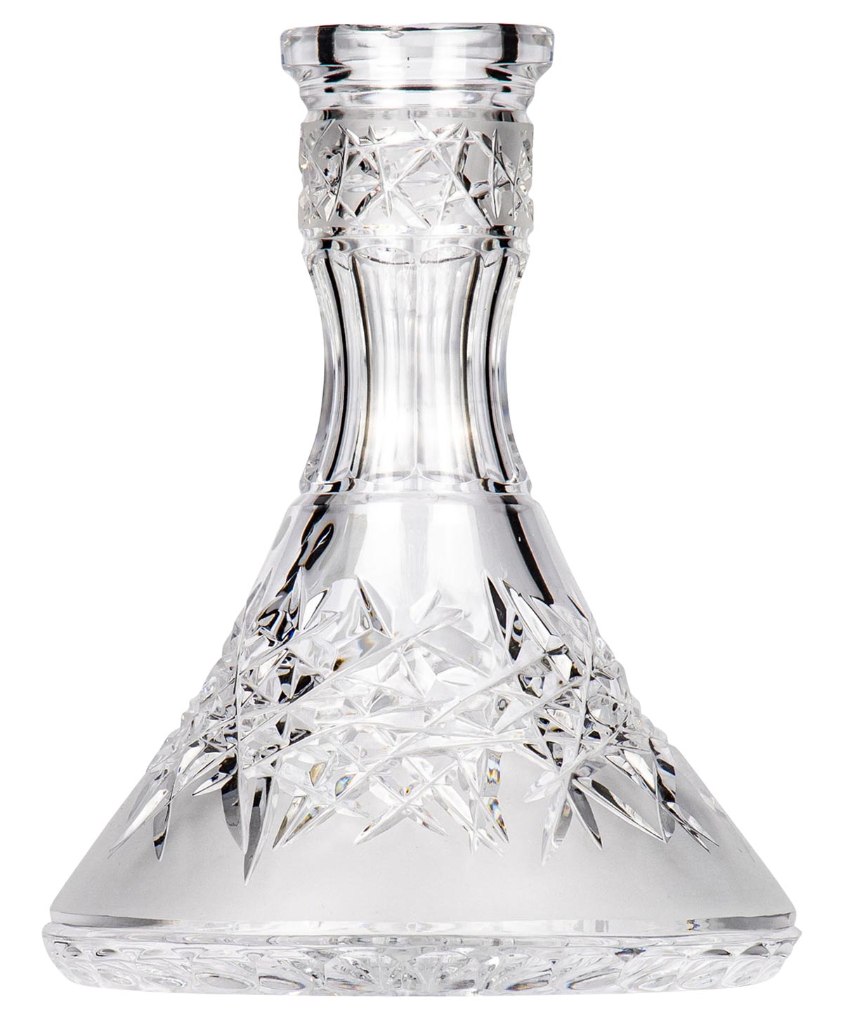 Caesar Crystal Cone - Hoarfrost Down - Clear Shisha Bowl