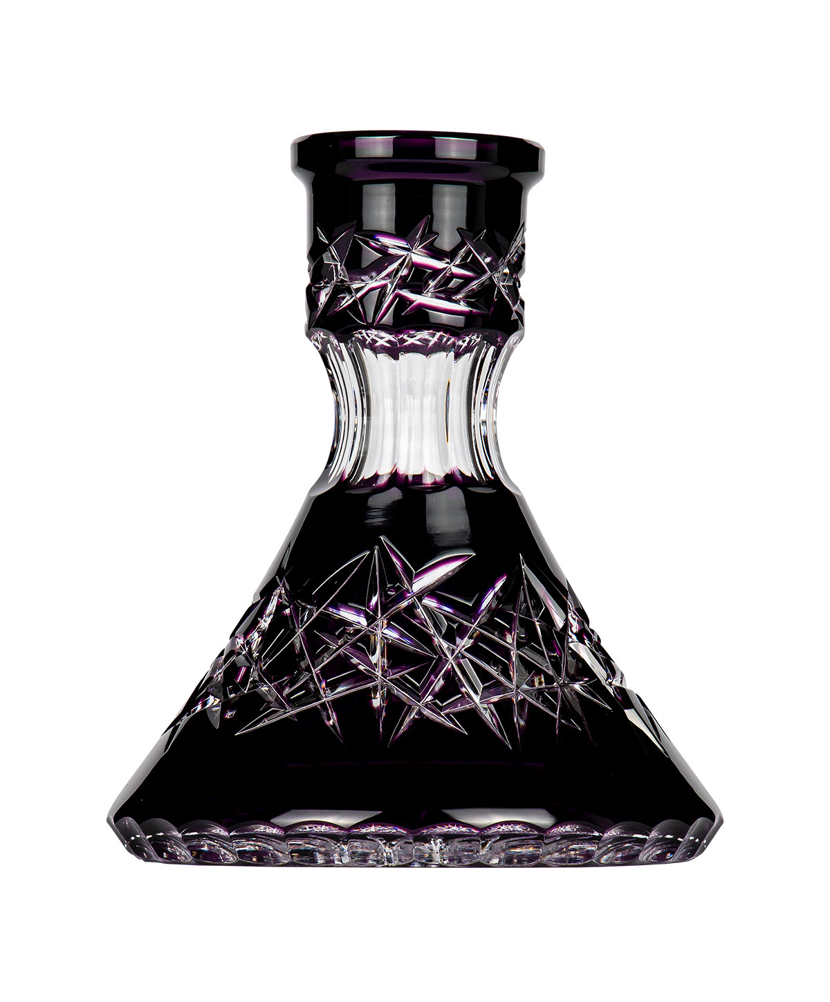 Caesar Crystal Small Cone - Deep Cut - Purple Shisha Bowl