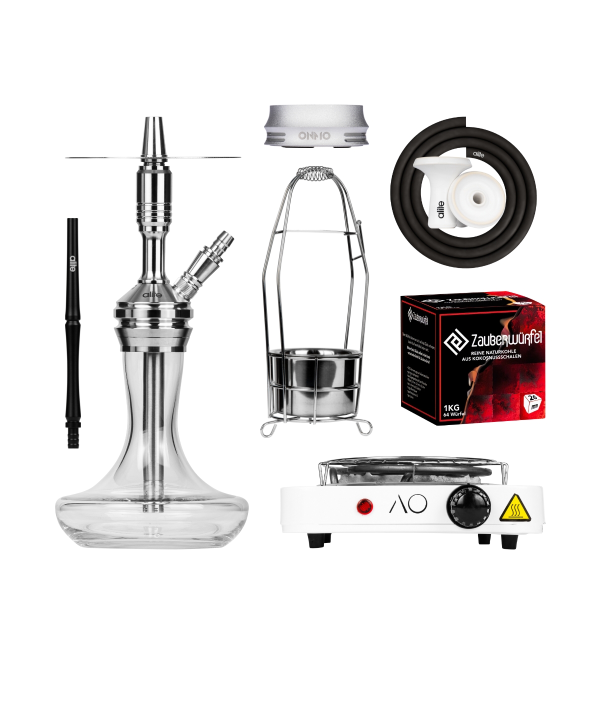 alite Bash Mini - Lounge - Silver Christmas Bundle Shisha