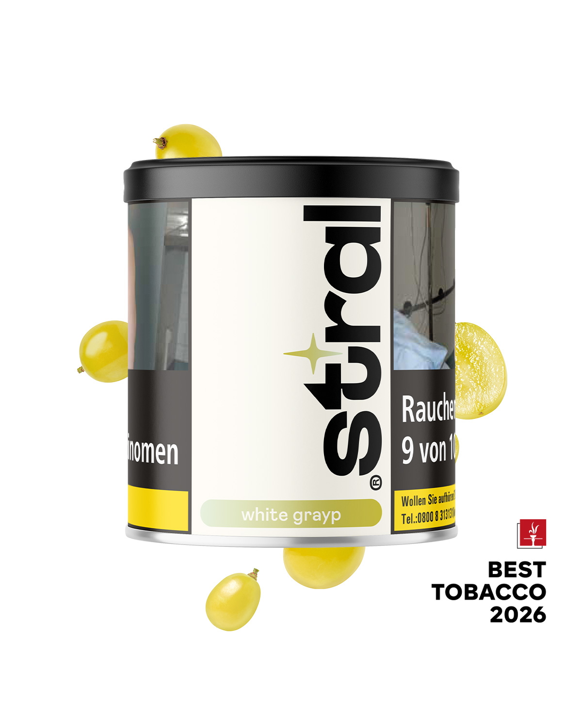stral white grayp 200g Hookah Tobacco
