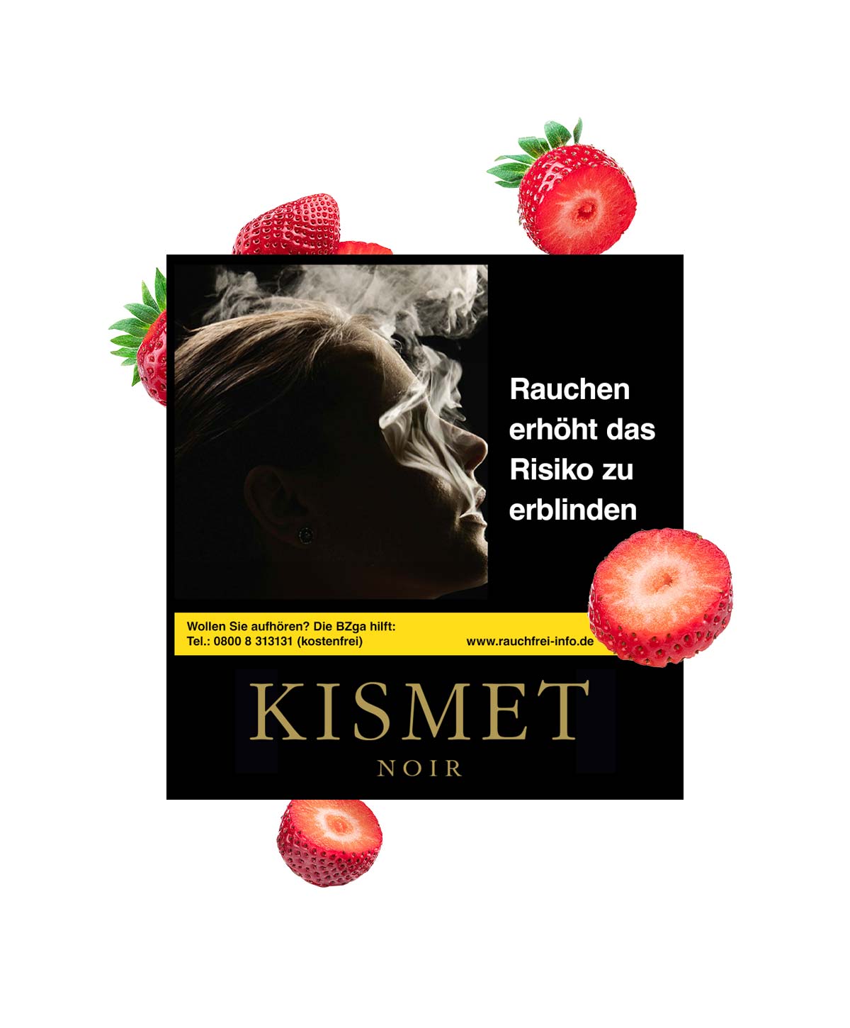 Kismet Blck Strawberry 200g Hookah Tobacco