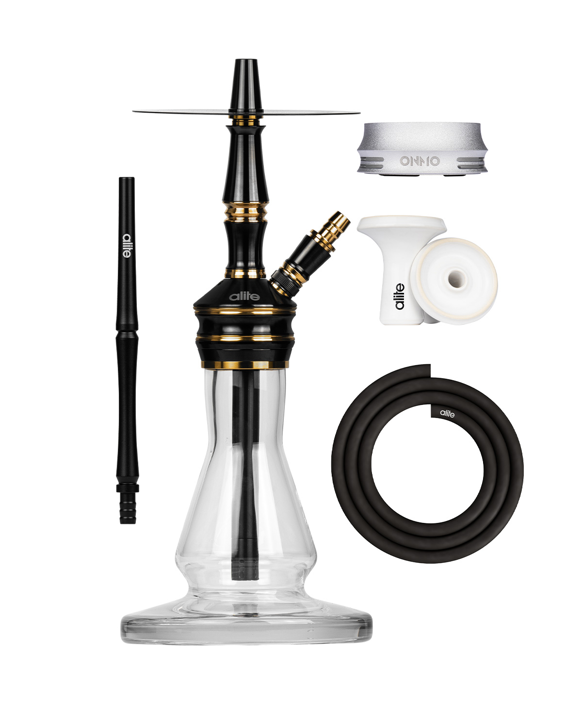 alite Swiss Mini - Lounge - Black/Gold Hookah alite Swiss Mini - Lounge - Black/Gold Hookah