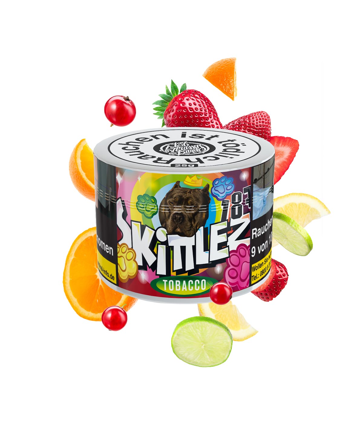 187 Strassenbande Skittlez 25g Hookah Tobacco