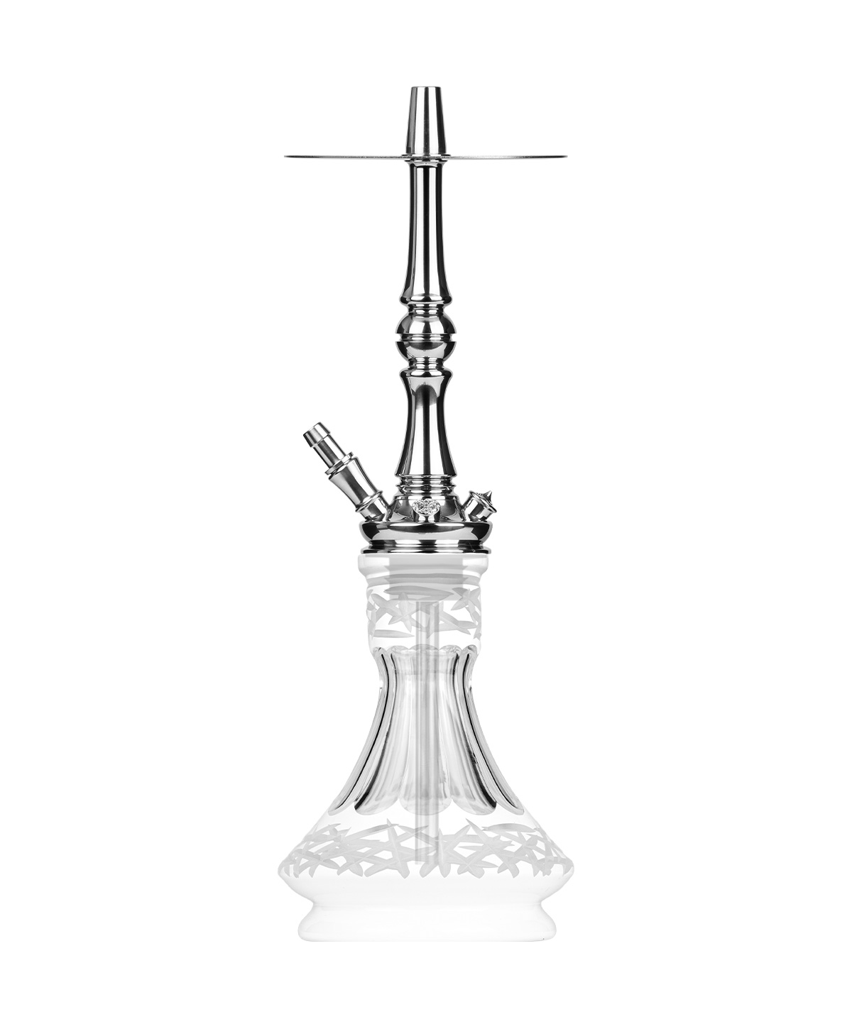Moze Tradi M - Silver - Caesar Crystal White Hookah Moze Tradi M - Silver - Caesar Crystal White Hookah