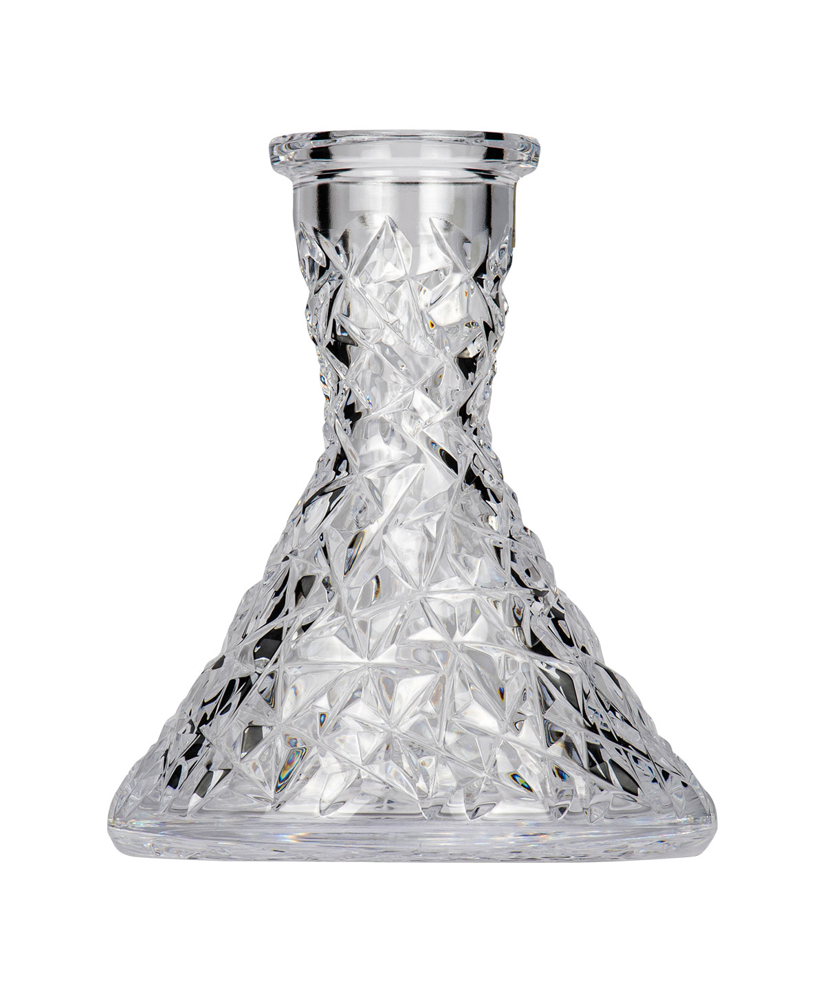 Caesar Crystal Small Cone - Rock - Clear Hookah Glass