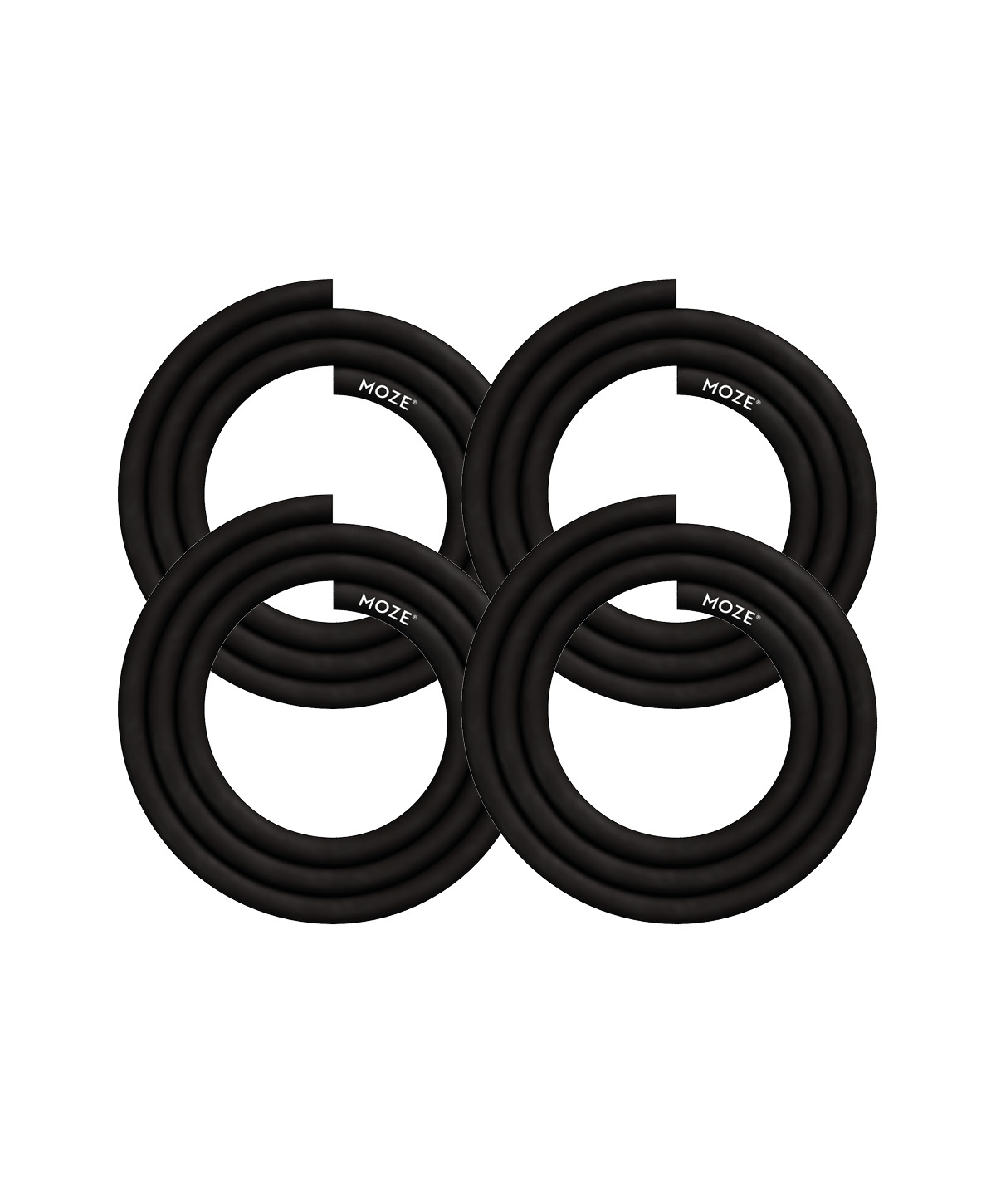 Moze Silicone Hose Black 4er Set Shisha hose Moze Silicone Hose Black 4er Set Shisha hose