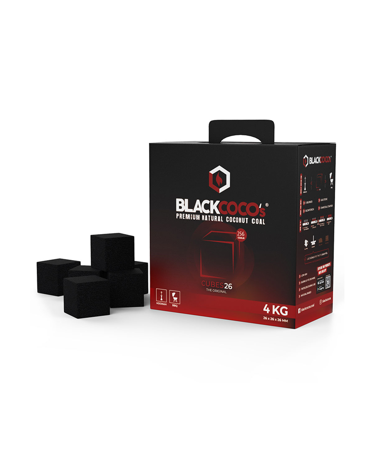 BlackCocos Shisha Kohle 26er 4kg BlackCocos Shisha Kohle 26er 4kg