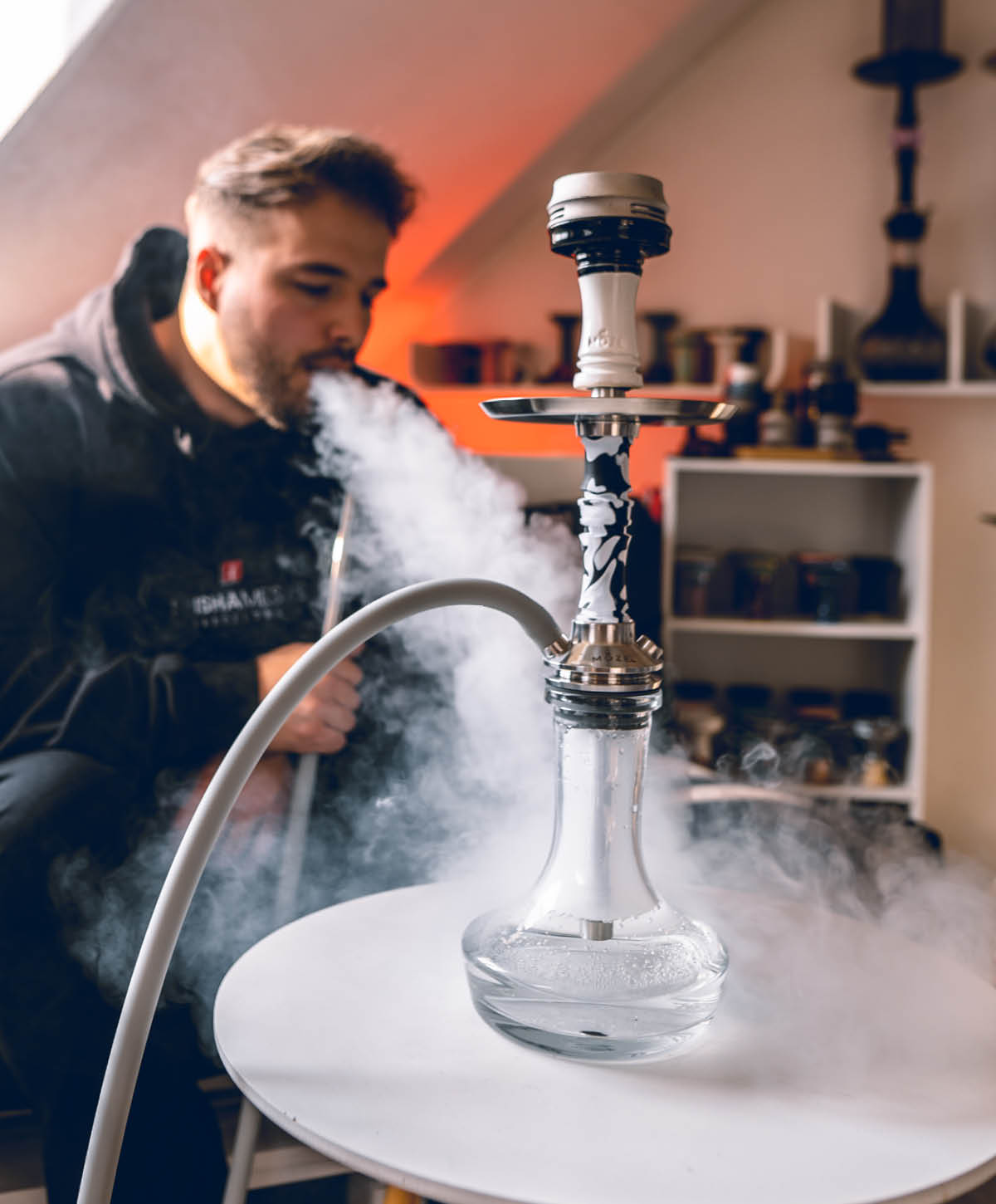 Moze Breeze Pro - Candy Line Grey/White Shisha