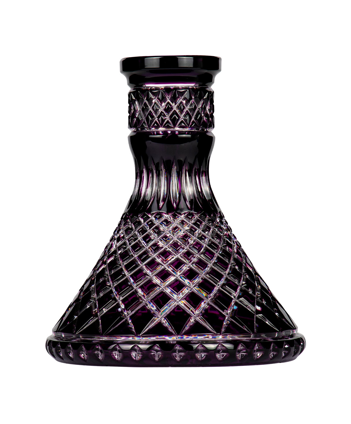Caesar Crystal Small Cone - Crown Cut - Purple Hookah Glass Caesar Crystal Small Cone - Crown Cut - Purple Hookah Glass