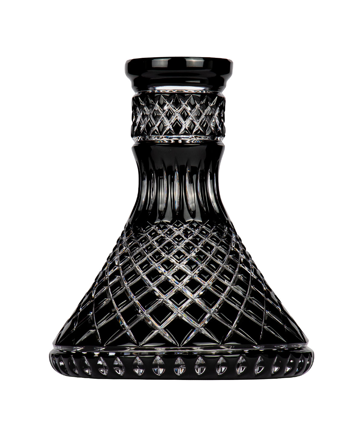 Caesar Crystal Small Cone - Crown Cut - Black Shisha Bowl Caesar Crystal Small Cone - Crown Cut - Black Shisha Bowl