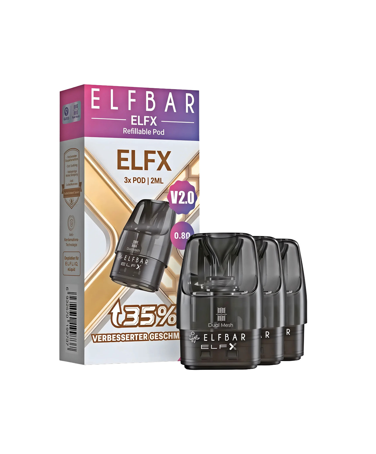 ElfX Empty Pod - 0.6 Ohm 3-pack
