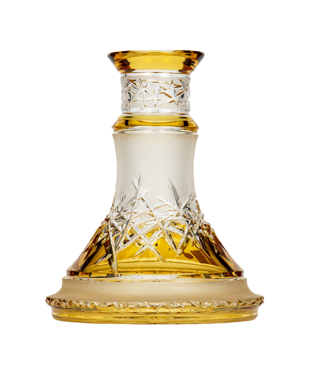 Moze Exclusive Glass Ice Cut - Yellow Shisha Bowl