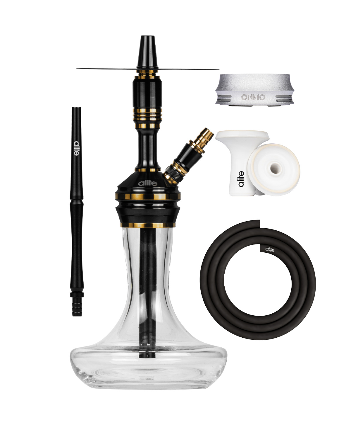 alite Bash Mini - Lounge - Black/Gold Hookah