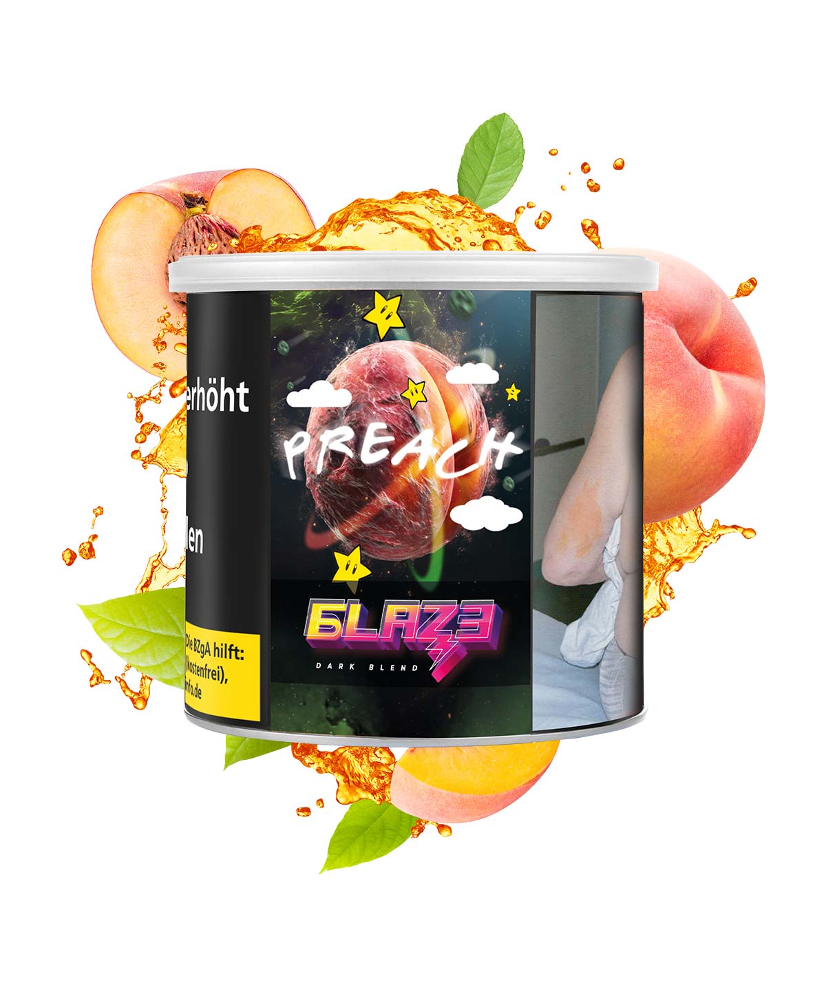 Blaze Dark Leaf Preach 200g Hookah Tobacco Blaze Dark Leaf Preach 200g Hookah Tobacco