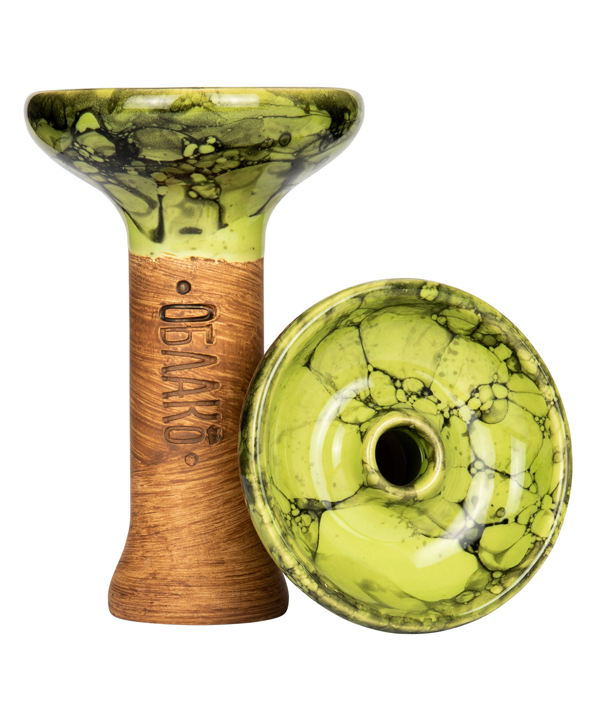 Oblako Phunnel M - Glazed Marble Green/Black Shisha Kopf