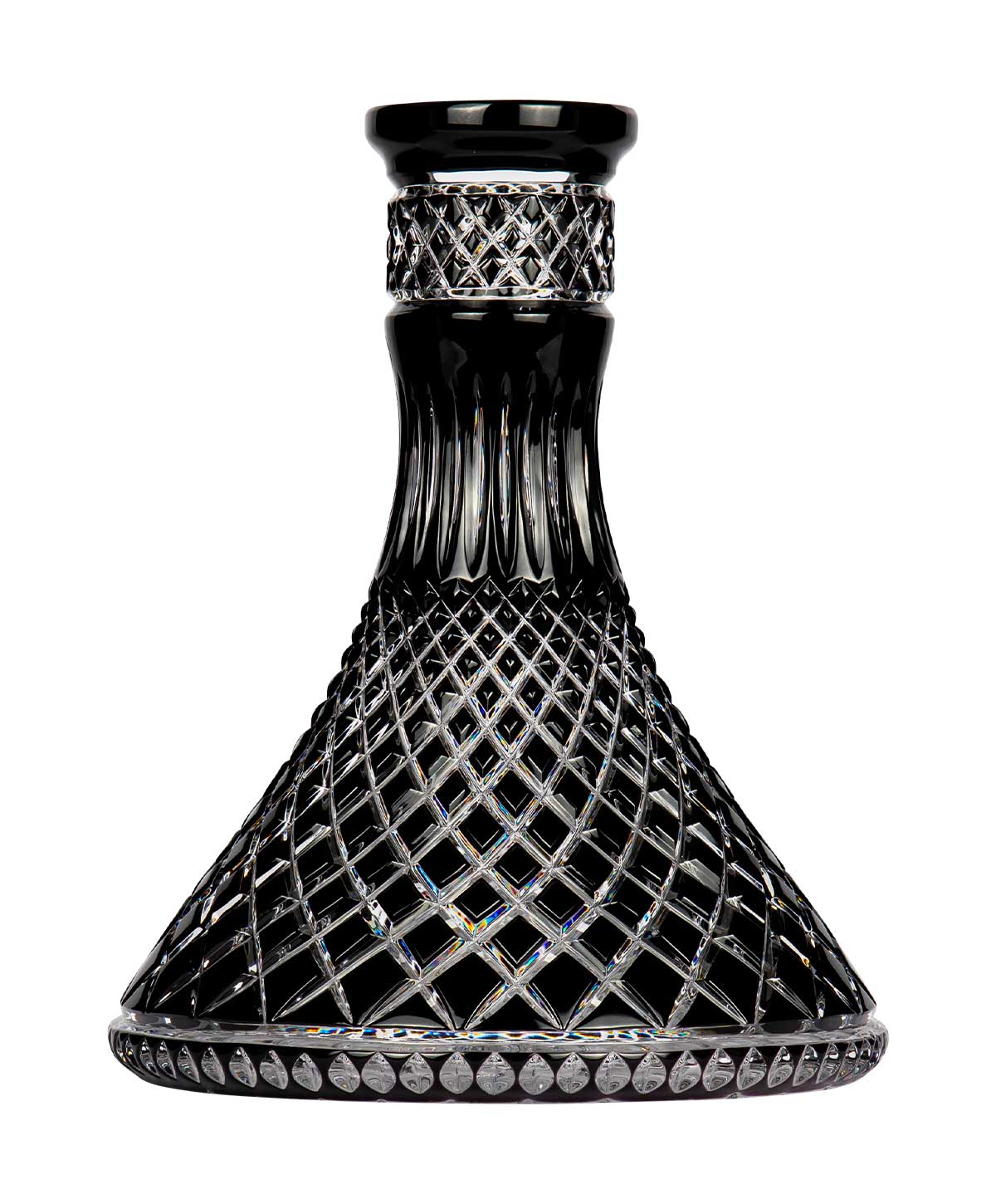 Caesar Crystal Cone - Crown Cut - Black Hookah Glass Ausführung: Black