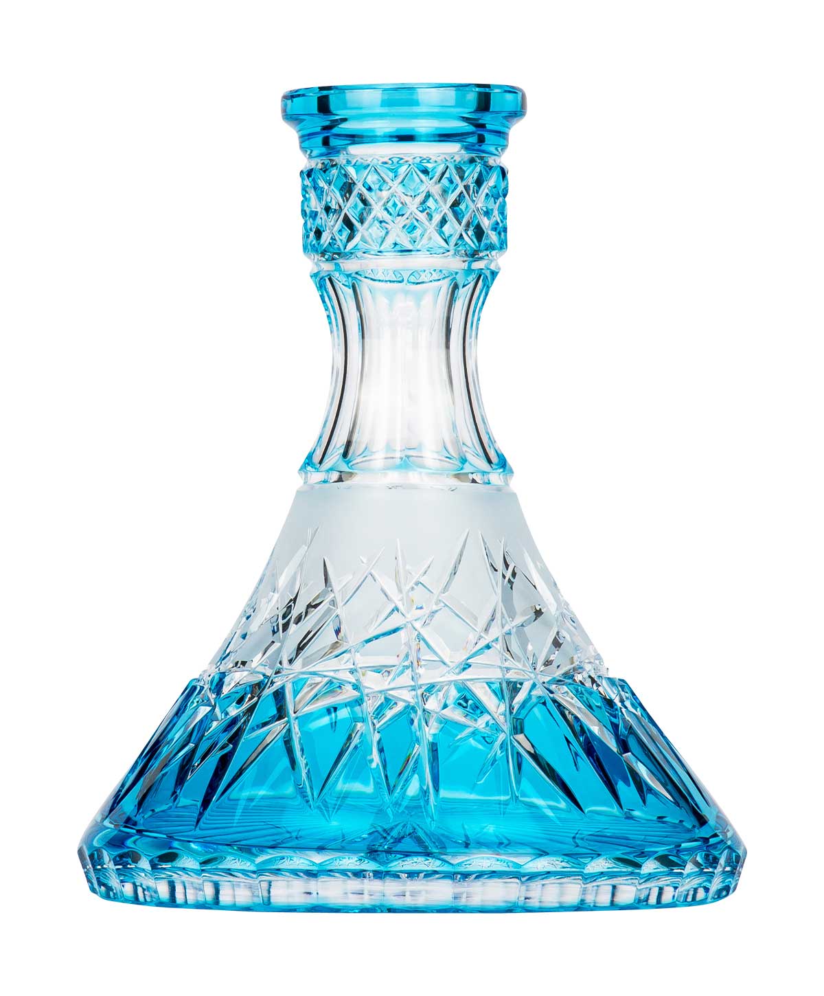 Caesar Crystal Cone - Hoarfrost Up - Turquoise Hookah Glass