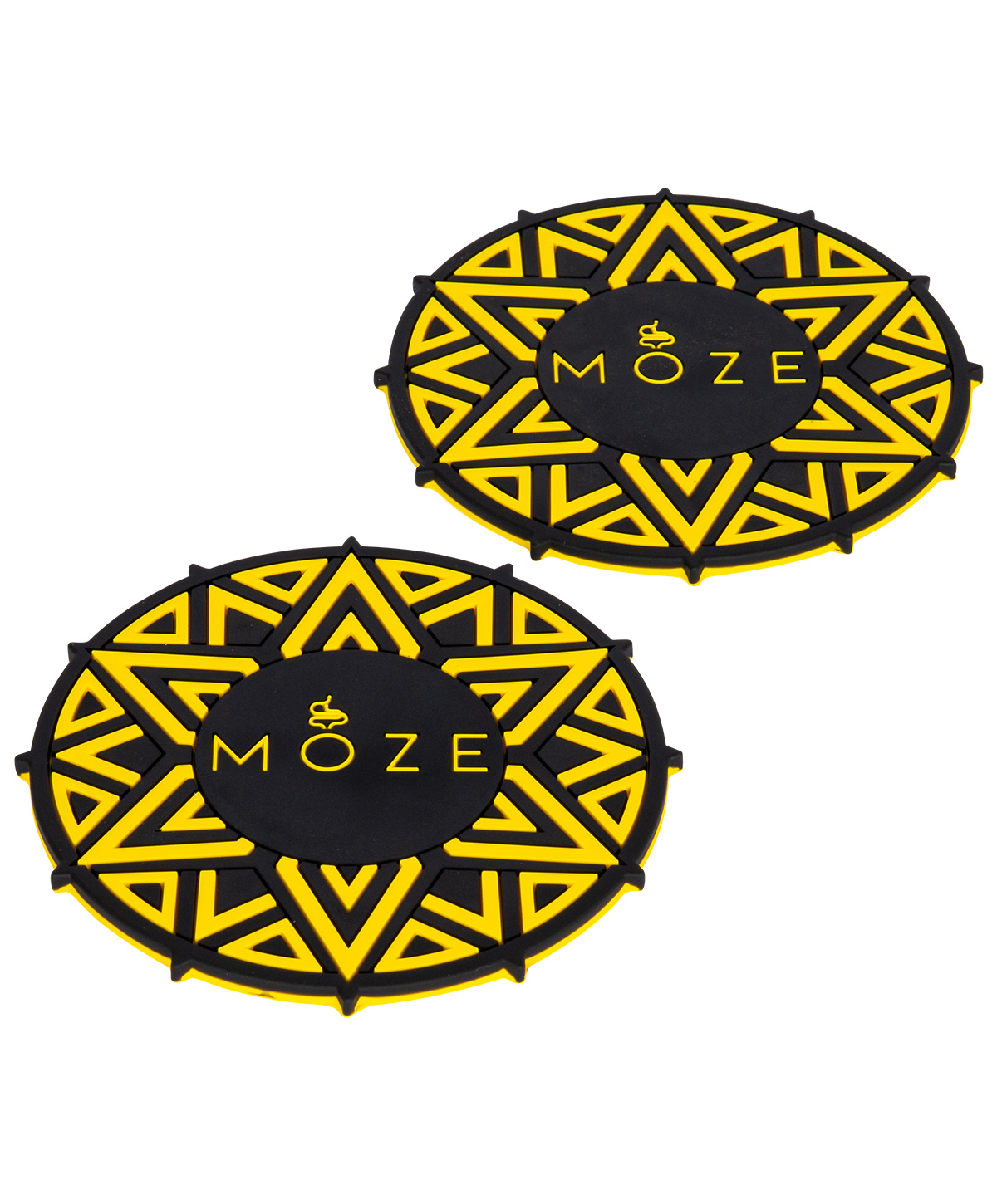 Moze Getränkuntersetzer (2er Set) - Yellow