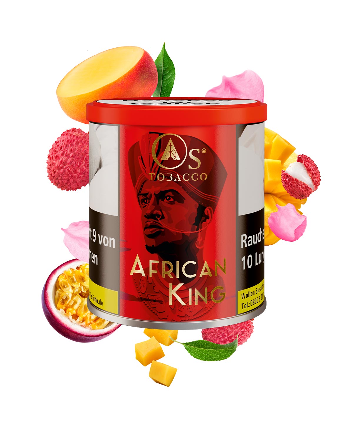 O's Tobacco African King Dry Base 65g Shisha Pfeifentabak