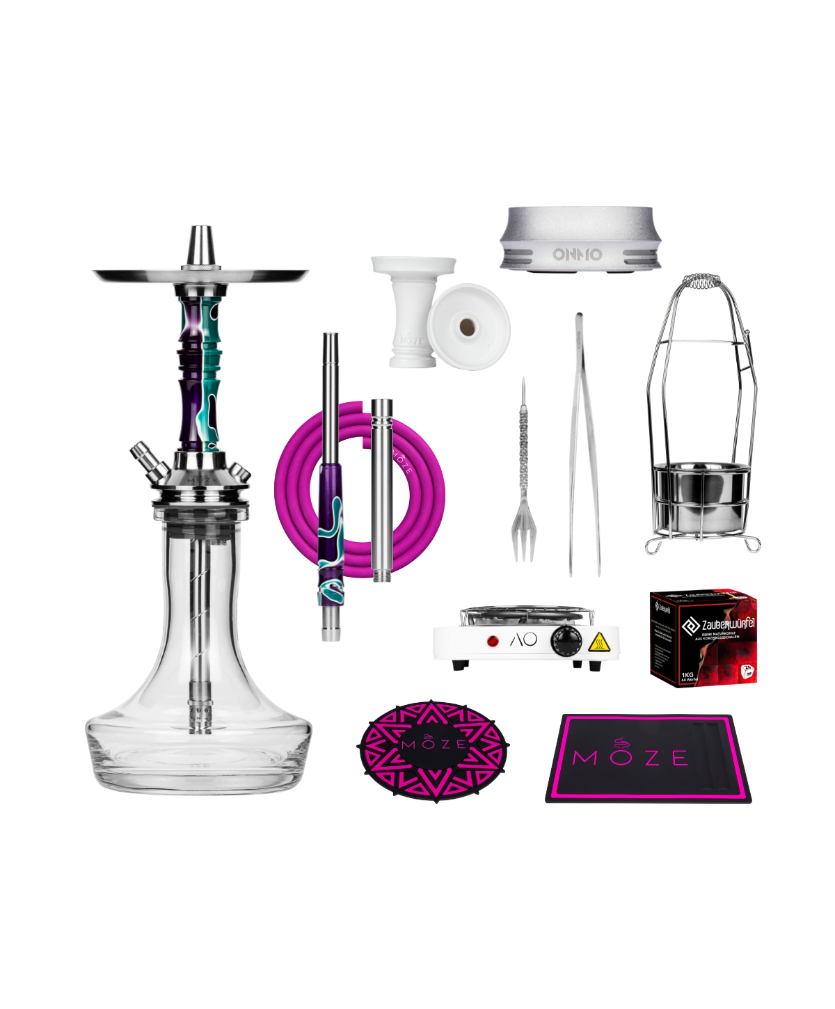 Moze Breeze Pro - Candy Line Purple/Green All in One Bundle